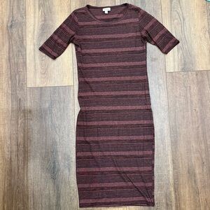 Lularoe purple striped dress